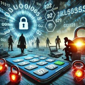 DALLE 2024-07-04 223331 - A dramatic scene warning Authy users about millions of phone numbers exposed to cybercriminals with elements of digital security phone numbers and - innovaTopia
