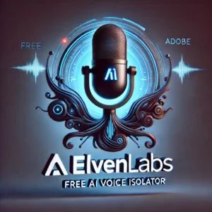 DALLE 2024-07-05 040717 - An illustration of ElevenLabs logo with a futuristic microphone representing the free AI voice isolator challenging Adobe - innovaTopia