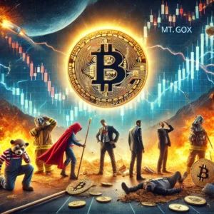 DALLE 2024-07-05 185036 - A dramatic scene showing Bitcoin hitting its lowest value since February due to Mt Gox movements with elements of digital currency financial charts - innovaTopia