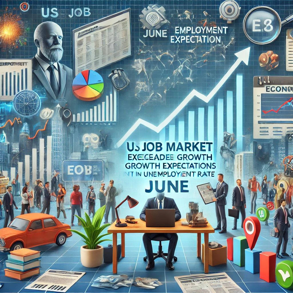 米国雇用市場、6月に予想を上回る成長を記録 – 失業率微増も経済は堅調