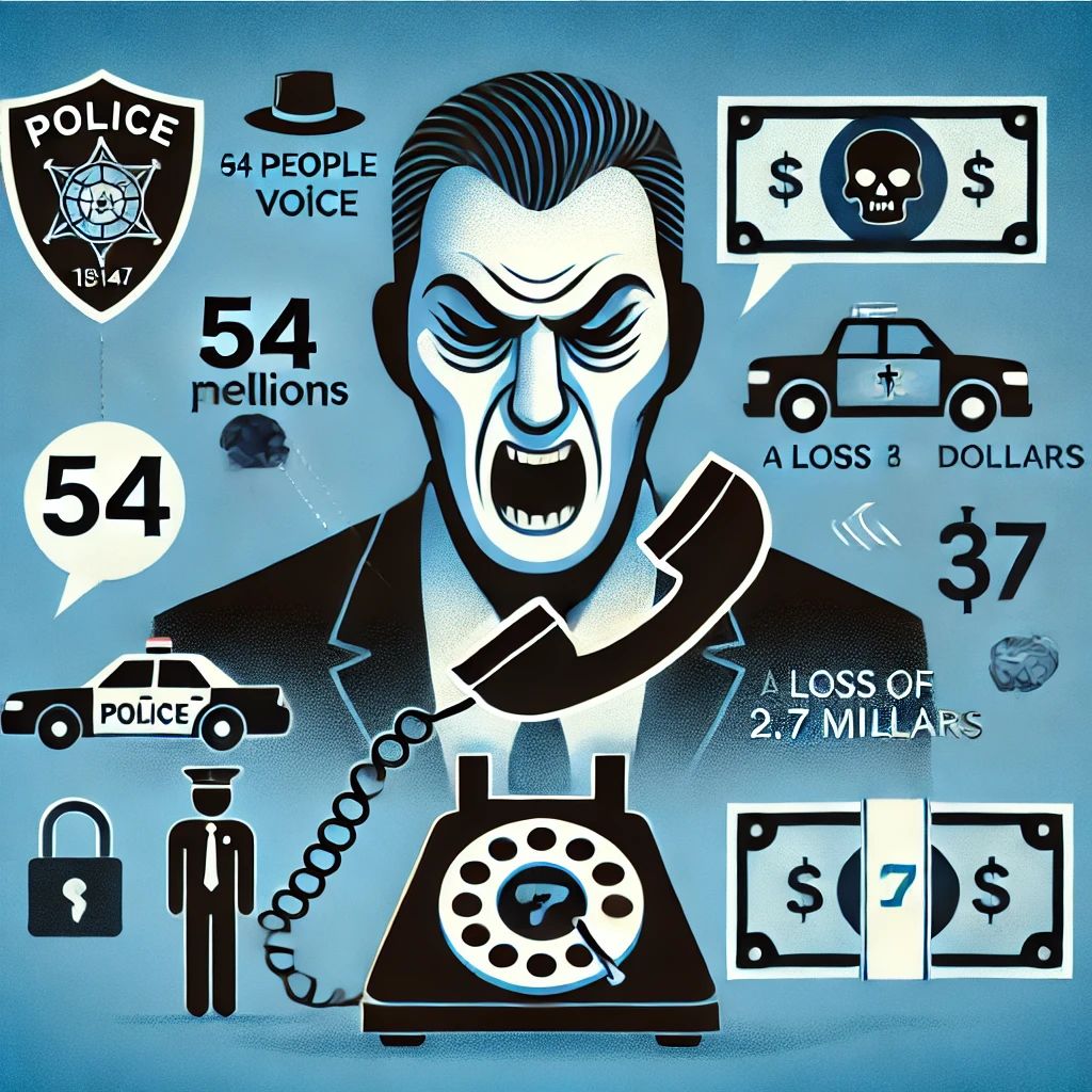 声によるフィッシング詐欺で54人逮捕、270万ドルの損失を引き起こす
