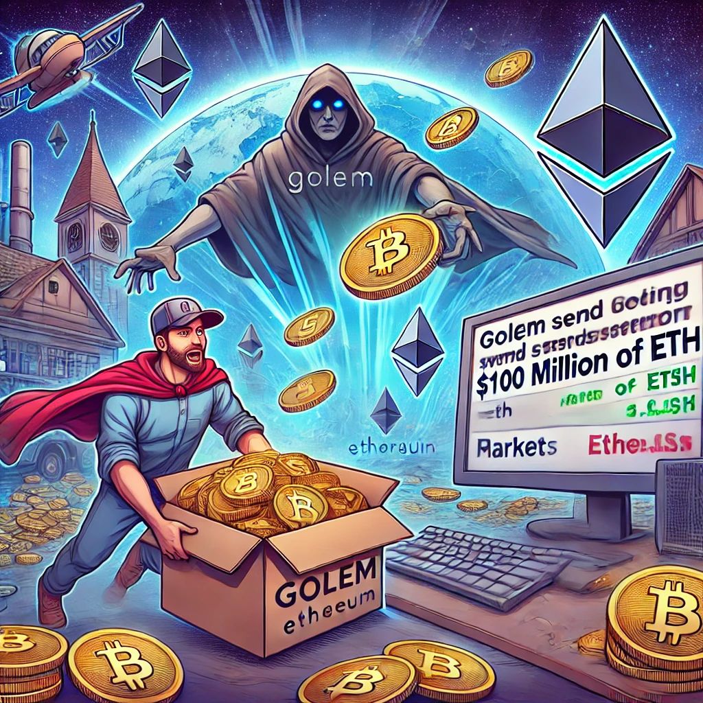 Golem、1億ドル相当のETH送金で市場に波紋