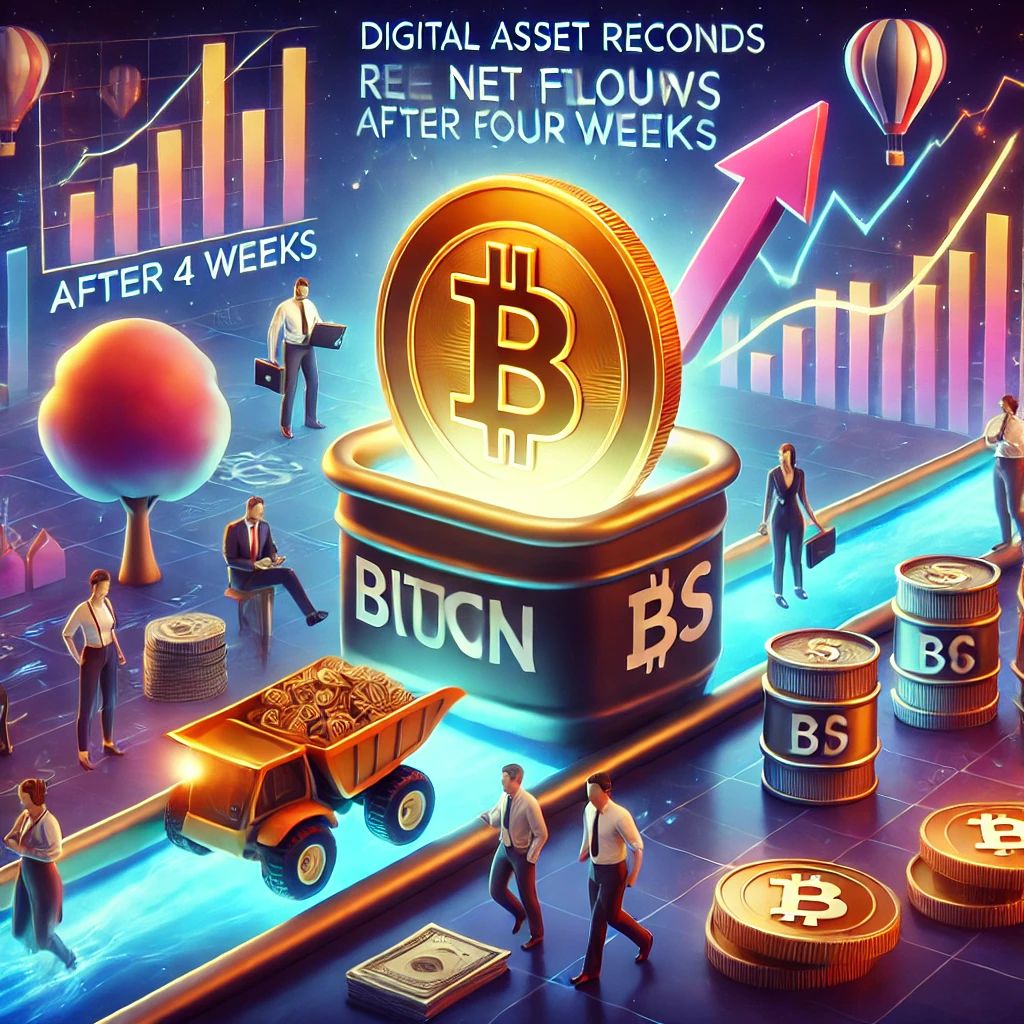 デジタル資産ファンド、4週間ぶりに純流入記録 – ビットコインが主役