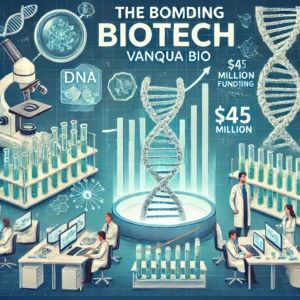 DALLE 2024-07-09 041745 - An illustration highlighting the booming biotech industry featuring Vanqua Bio Show laboratory scenes with scientists working on advanced biotechnol - innovaTopia