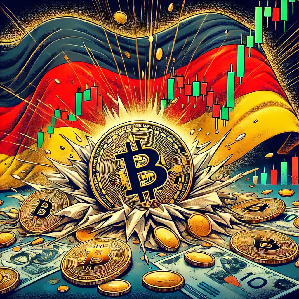 ドイツ政府の5億ドルBTC売却で価格が55,000ドルへ急落