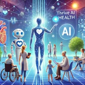 DALLE 2024-07-09 044213 - An inspiring illustration of the new company Thrive AI Health established by OpenAI and Arianna Huffington Show AI-powered health coaching with A - innovaTopia