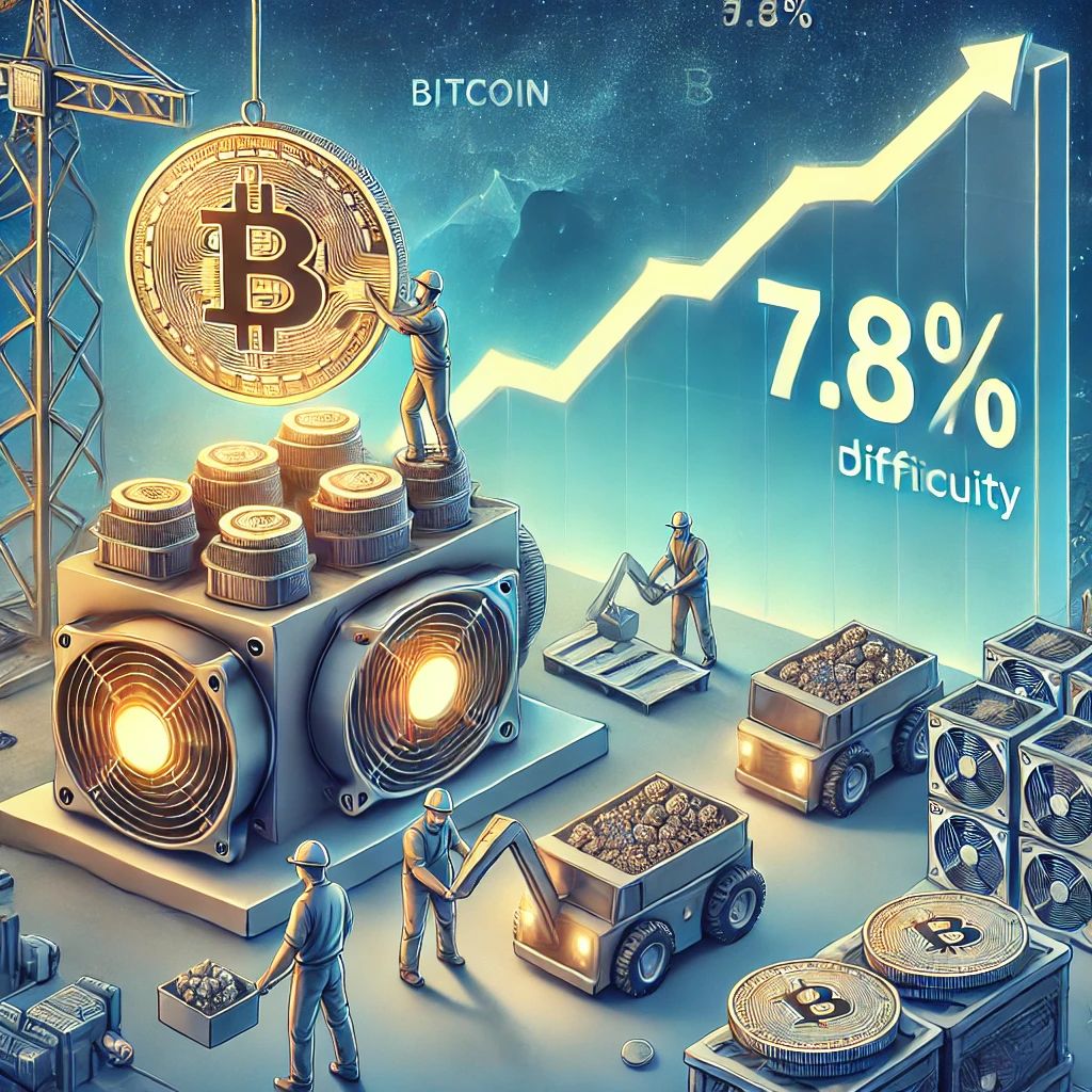 ビットコインマイニング難易度、7.8%大幅下降で業界に波紋