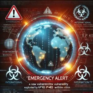 速報:APT40、新発見の脆弱性を数時間内に悪用 – 国際警告発令