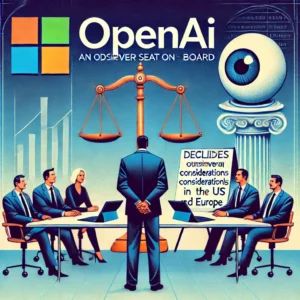 Microsoft、OpenAI取締役会オブザーバー席を辞退:欧米規制検討の影響下で