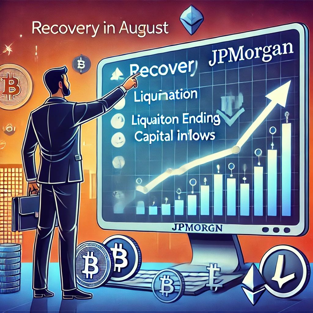 JPMorgan、暗号市場の8月回復を予測：清算終了と資金流入の見通し