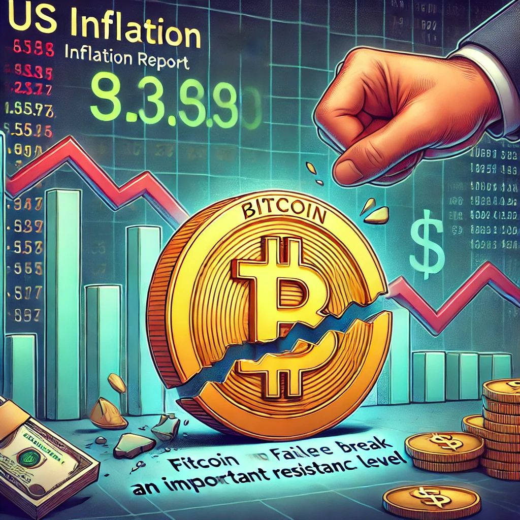 ビットコイン、米インフレ報告後も重要抵抗線突破ならず