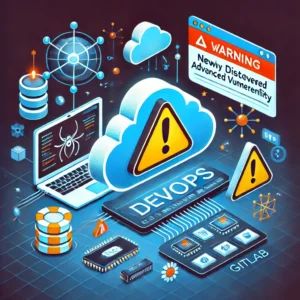 DALLE 2024-07-13 055145 - An illustration showing a DevOps platform with a warning symbol and elements representing security vulnerabilities highlighting GitLabs urgent respo - innovaTopia