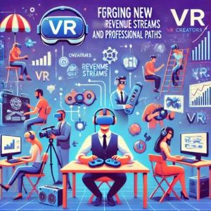 DALLE 2024-07-14 104920 - An illustration showing VR creators forging new revenue streams and professional paths The scene features a diverse group of VR creators working with - innovaTopia