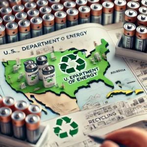 DALLE 2024-07-16 001752 - A scene showing the US Department of Energy setting up 1000 battery recycling sites across the nation The image features battery collection points - innovaTopia