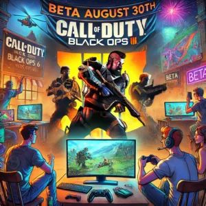 DALLE 2024-07-16 073630 - A vibrant scene showcasing the beta release of Call of Duty_ Black Ops 6 on August 30th for PC and consoles The illustration should depict intense - innovaTopia