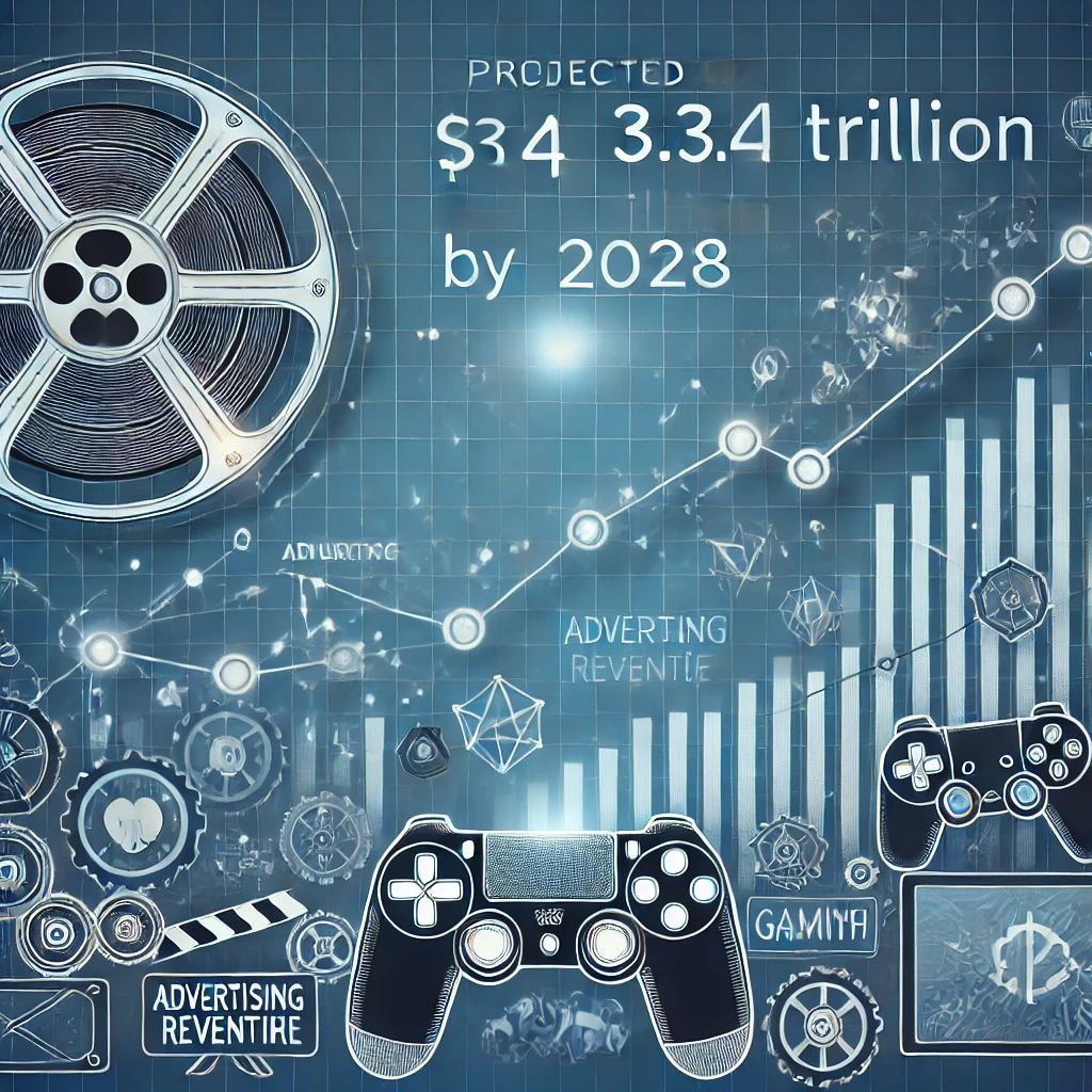 エンタメ業界、2028年に3.4兆ドル規模へ – 広告収入とゲームが成長牽引