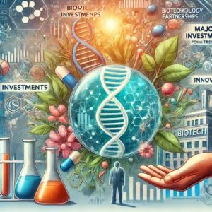 DALLE 2024-07-17 053146 - An illustration depicting the biotech industrys excitement with major investments and groundbreaking partnerships for new treatments The image shoul - innovaTopia
