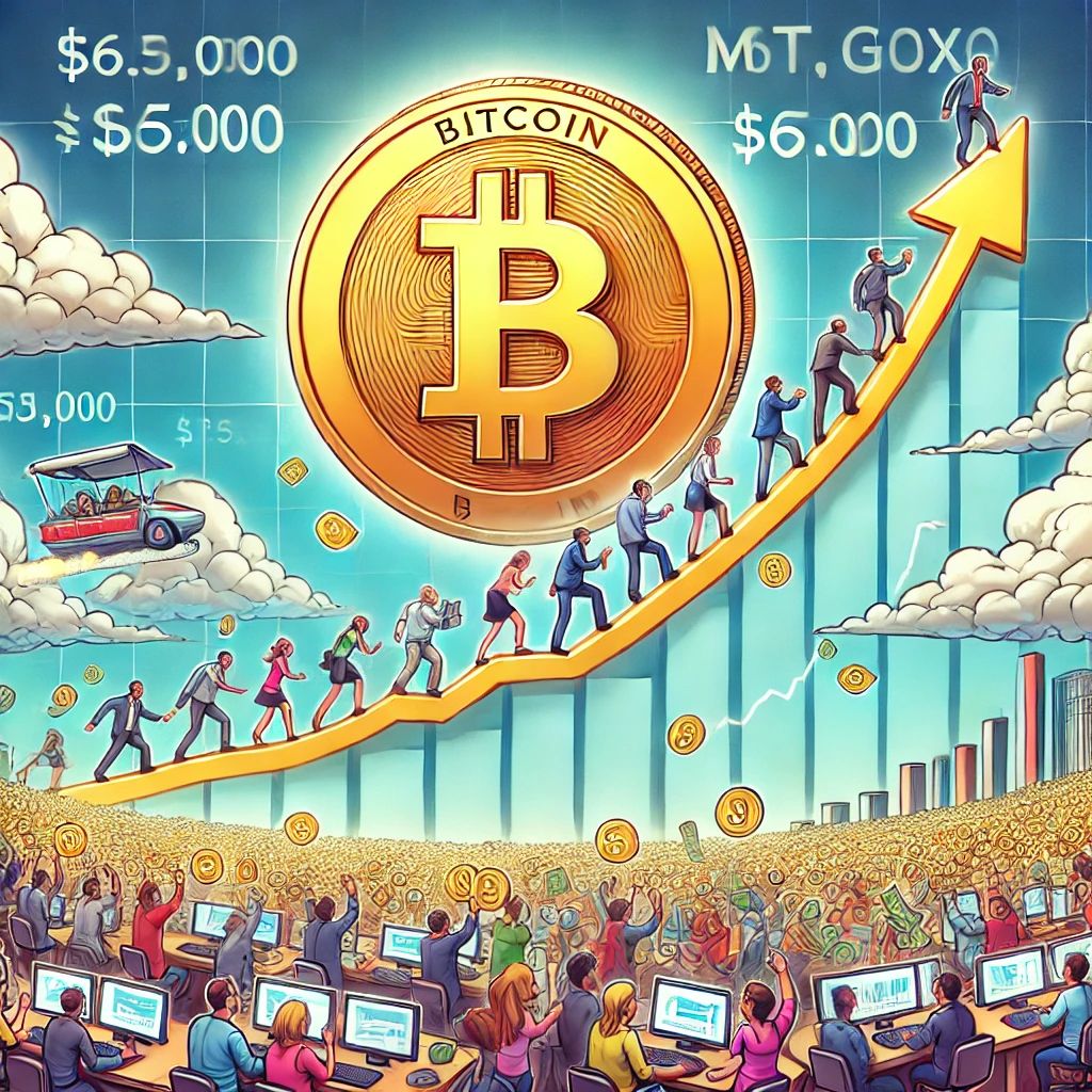 ビットコインが65,000ドル突破、Mt. Gox騒動にも関わらず市場は上昇