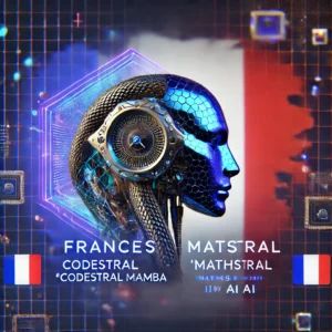 DALLE 2024-07-17 215004 - Frances Mistral announcing new AI models Codestral Mamba and Mathstral for developers The image shows sleek representations of AI technology wit - innovaTopia