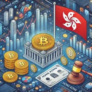 DALLE 2024-07-17 223451 - Hong Kong to introduce new stablecoin regulation bill impacting the cryptocurrency market The image should depict a legislative theme with elements - innovaTopia