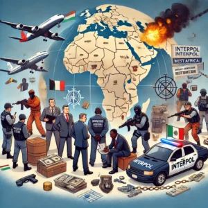 DALLE 2024-07-18 044636 - An illustration depicting Interpols large-scale operation to dismantle a West African crime syndicate The scene includes law enforcement officers c - innovaTopia