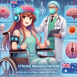 DALLE 2024-07-19 135622 - Stroke rehabilitation innovation_ BCI therapy approved in Australia shows significant results depicted in Anime style The image should show an anime - innovaTopia