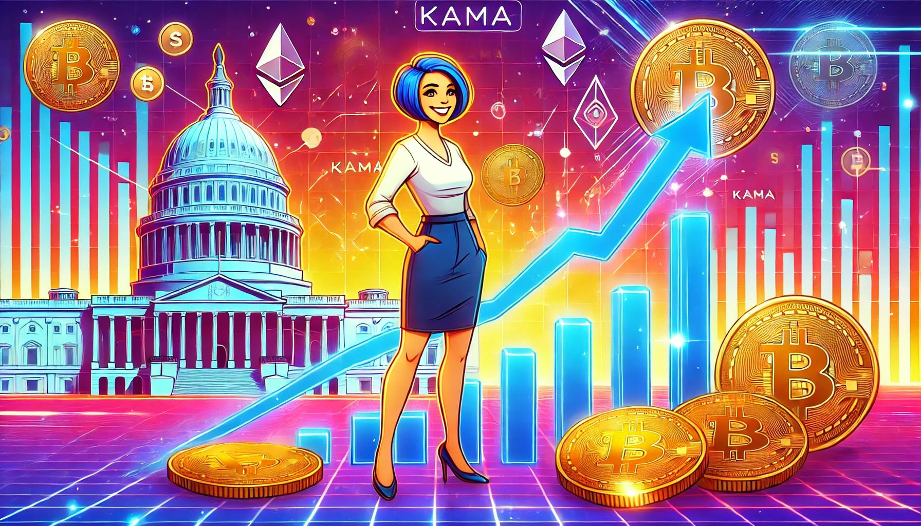 KAMA・ミームコイン急騰！バイデン大統領撤退でハリス副大統領の仮想通貨が史上最高値
