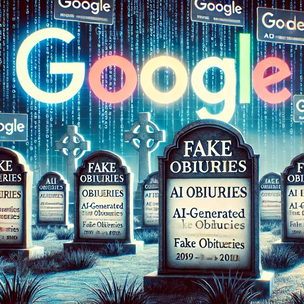 Google検索結果を占拠するAI生成オビチュアリースパム問題：デジタル広告業界の倫理が問われる