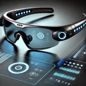 DALLE 2025-01-23 133959 - Futuristic sports-style smart glasses inspired by Oakley athlete designs integrated with cutting-edge technology The design features a streamlined - innovaTopia