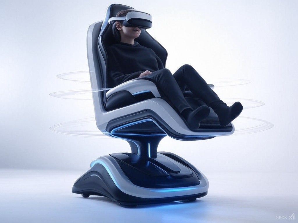 VRの没入感を高める電動回転チェア – 「Roto VR Explorer」：物理空間と仮想空間を紡ぐゲーミングチェア没入型VRの未来