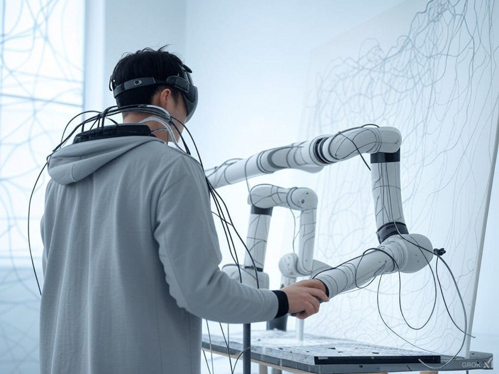 「Spectral」アート革命：脳波でロボットと共創するSougwen Chungの挑戦 | ダボス会議で示された人間×AI共創の未来