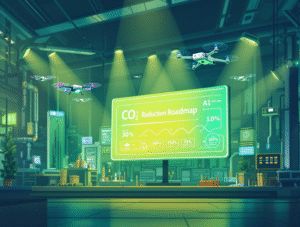 In_a_near-futuristic_factory_setting_AI-powered_d-1745994262248 - innovaTopia