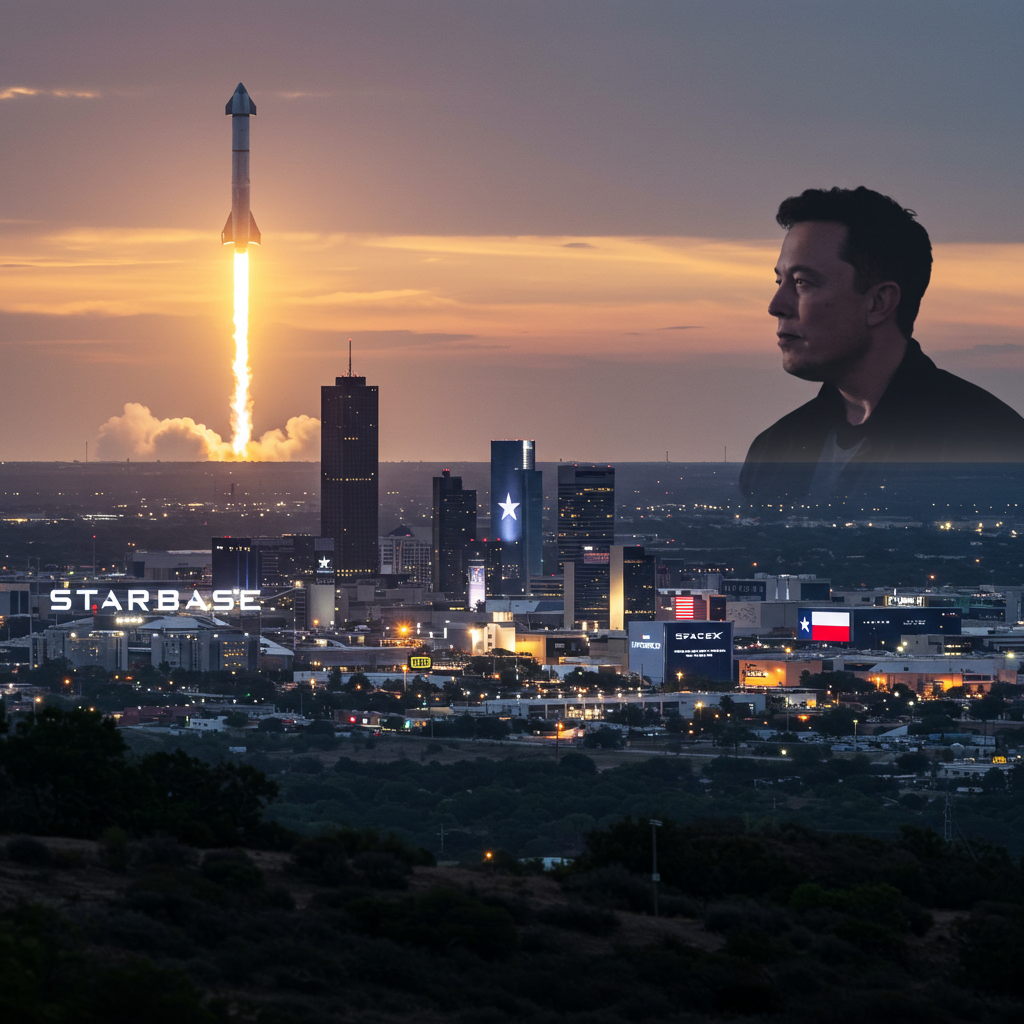 SpaceX、テキサス州に独自都市「スターベース」設立 – イーロン・マスクの宇宙港構想が現実に