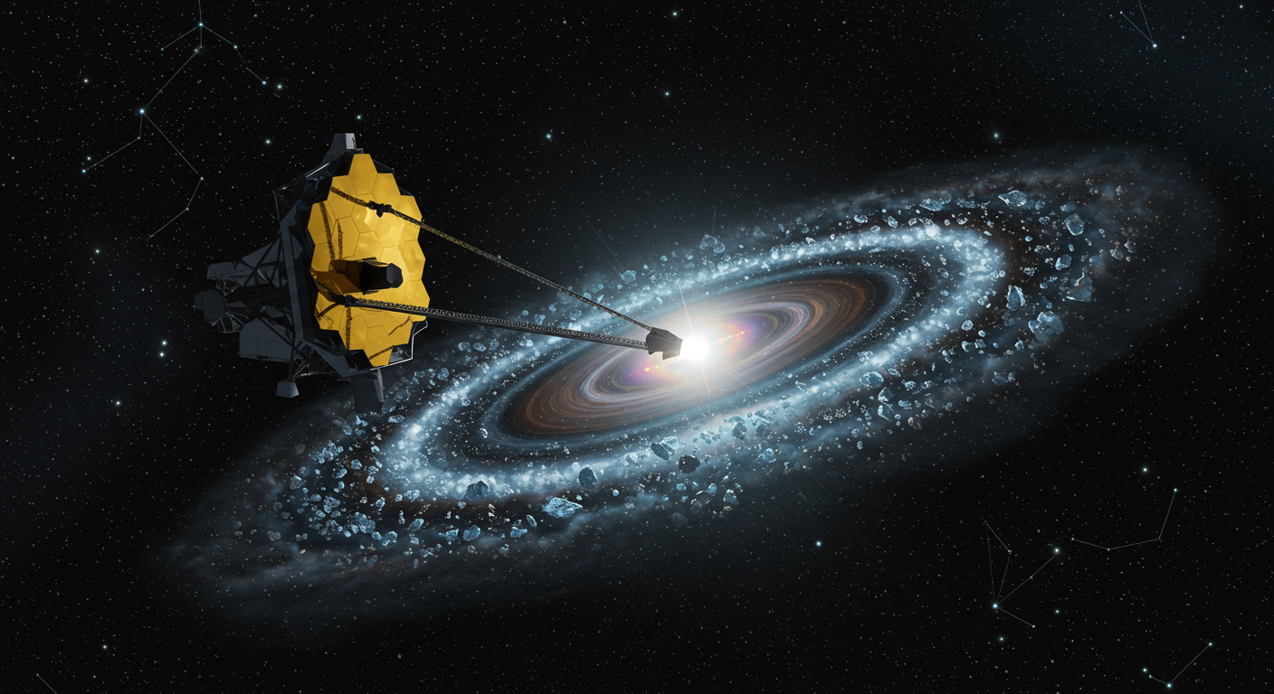 ジェームズ・ウェッブ宇宙望遠鏡が太陽系外で初の水氷検出 – HD 181327恒星系で生命の起源に迫る発見