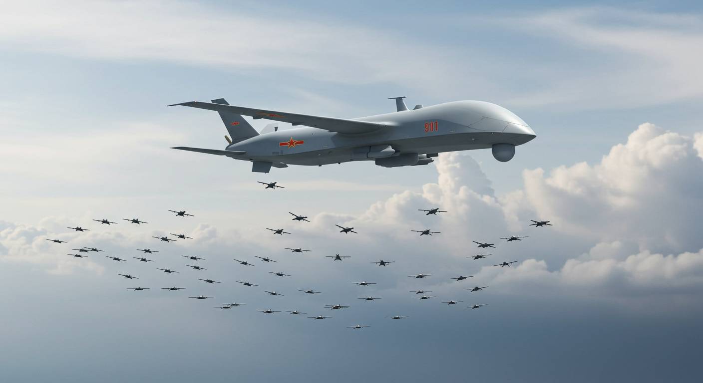 九天（Jiu Tian）：中国が世界最大のドローン母艦を公開、100機群制御で軍事バランス変革へ