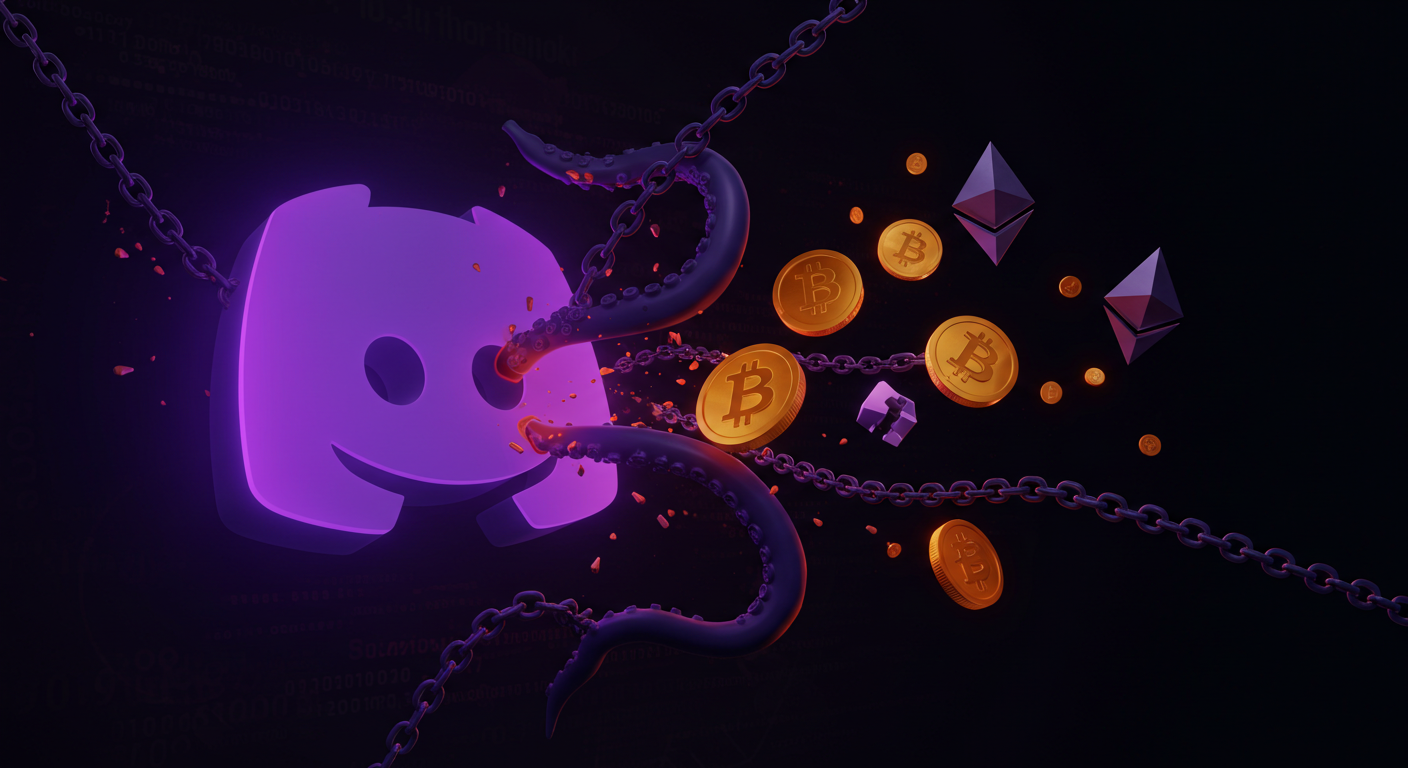 Discord招待リンク乗っ取りでAsyncRAT・Skuld Stealer配布、暗号通貨ウォレット狙う新手法