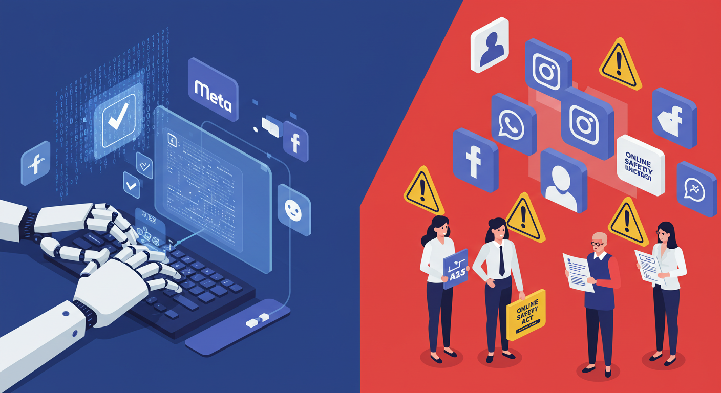 Meta、リスク評価の90%をAI自動化へ – 英国規制当局と活動家が強く反発、オンライン安全法違反の懸念