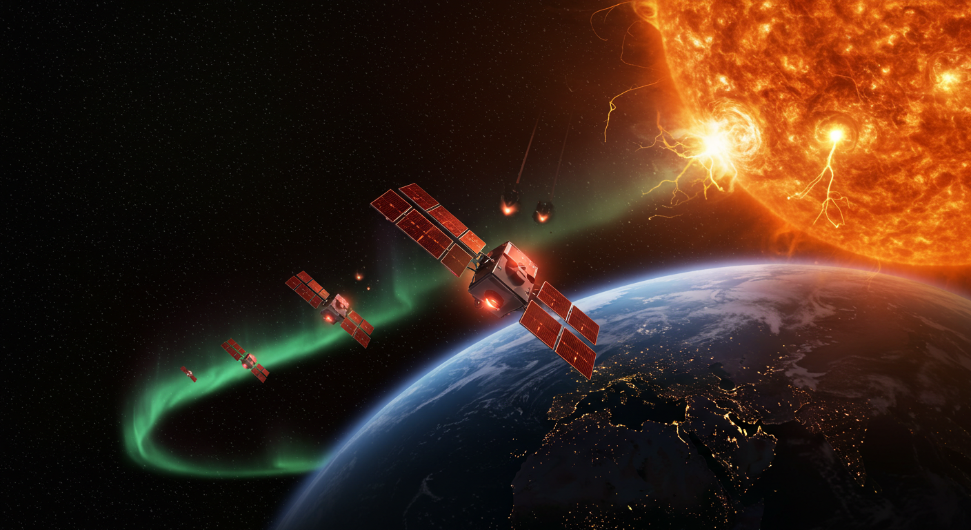 Starlink衛星が太陽嵐で早期落下、SpaceXの宇宙インフラに予想外の脅威 – NASA研究で判明