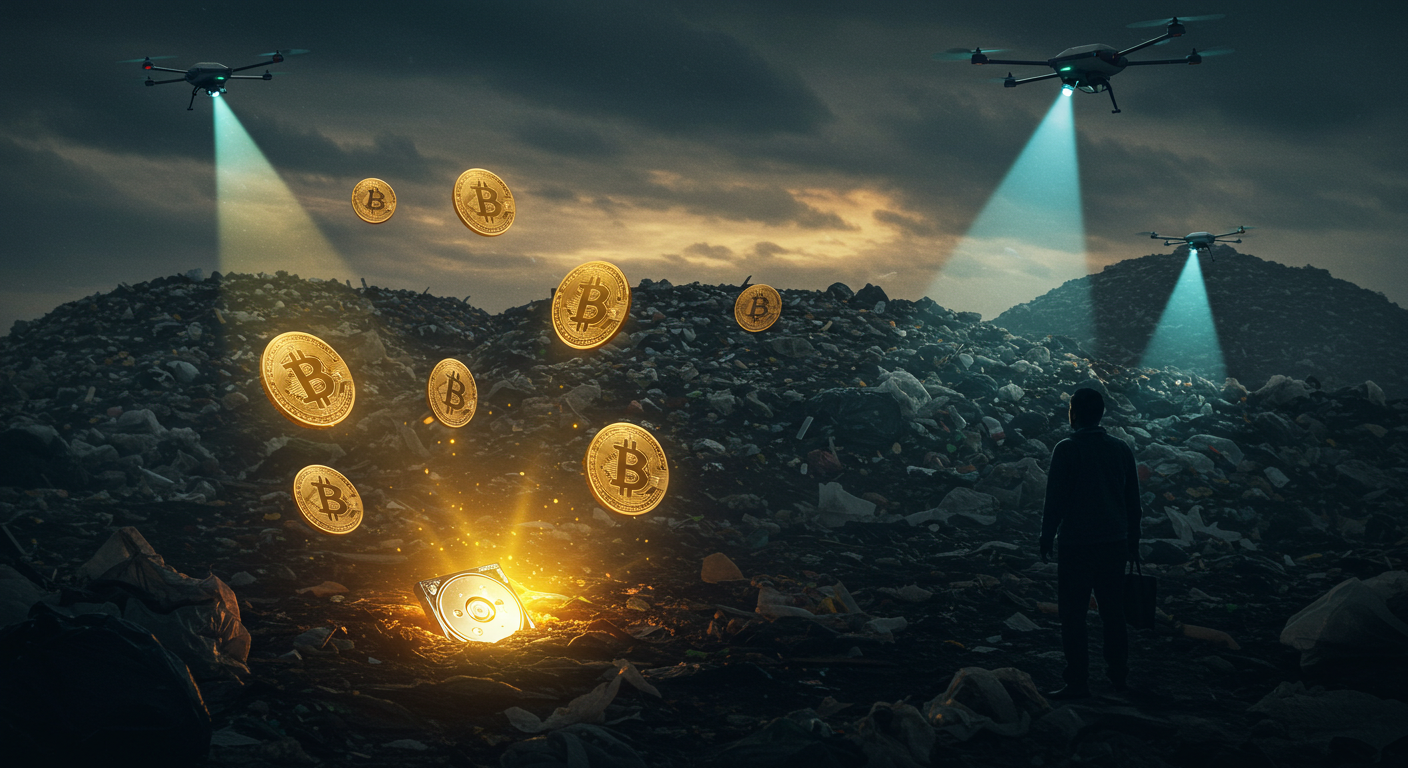 ビットコイン7億4200万ドル相当のハードドライブ紛失事件、12年の捜索に終止符 – ドキュメンタリー化で再注目