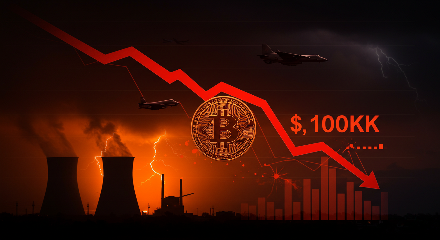 ビットコイン価格10万ドル下回る？トランプ政権のイラン核施設空爆が引き金