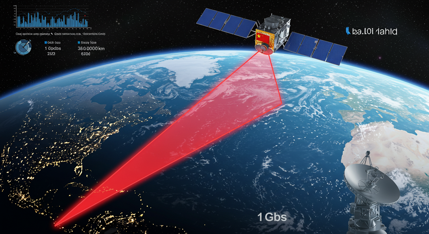 中国の衛星レーザー通信が1Gbps達成Starlink比5倍速で宇宙通信に革命 - innovaTopia