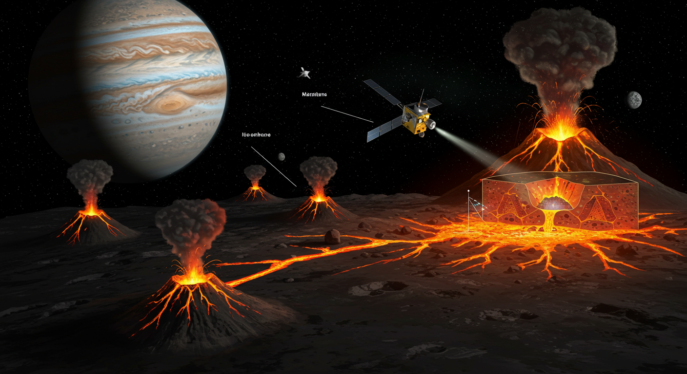 木星衛星イオの地下構造が判明—NASA探査機が全球マグマ海洋の存在を否定