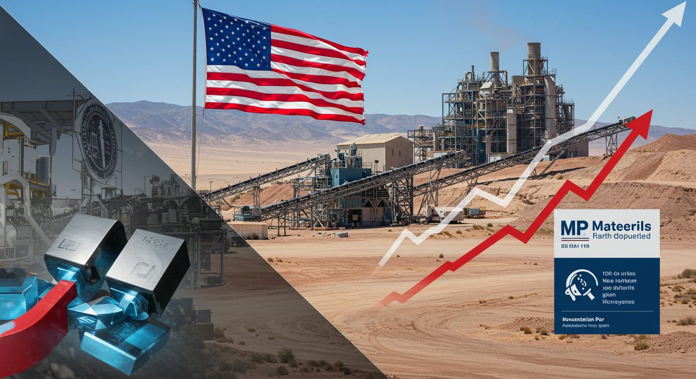 アメリカ唯一のレアアース企業MP Materials、国防総省との官民連携で株価50%急騰