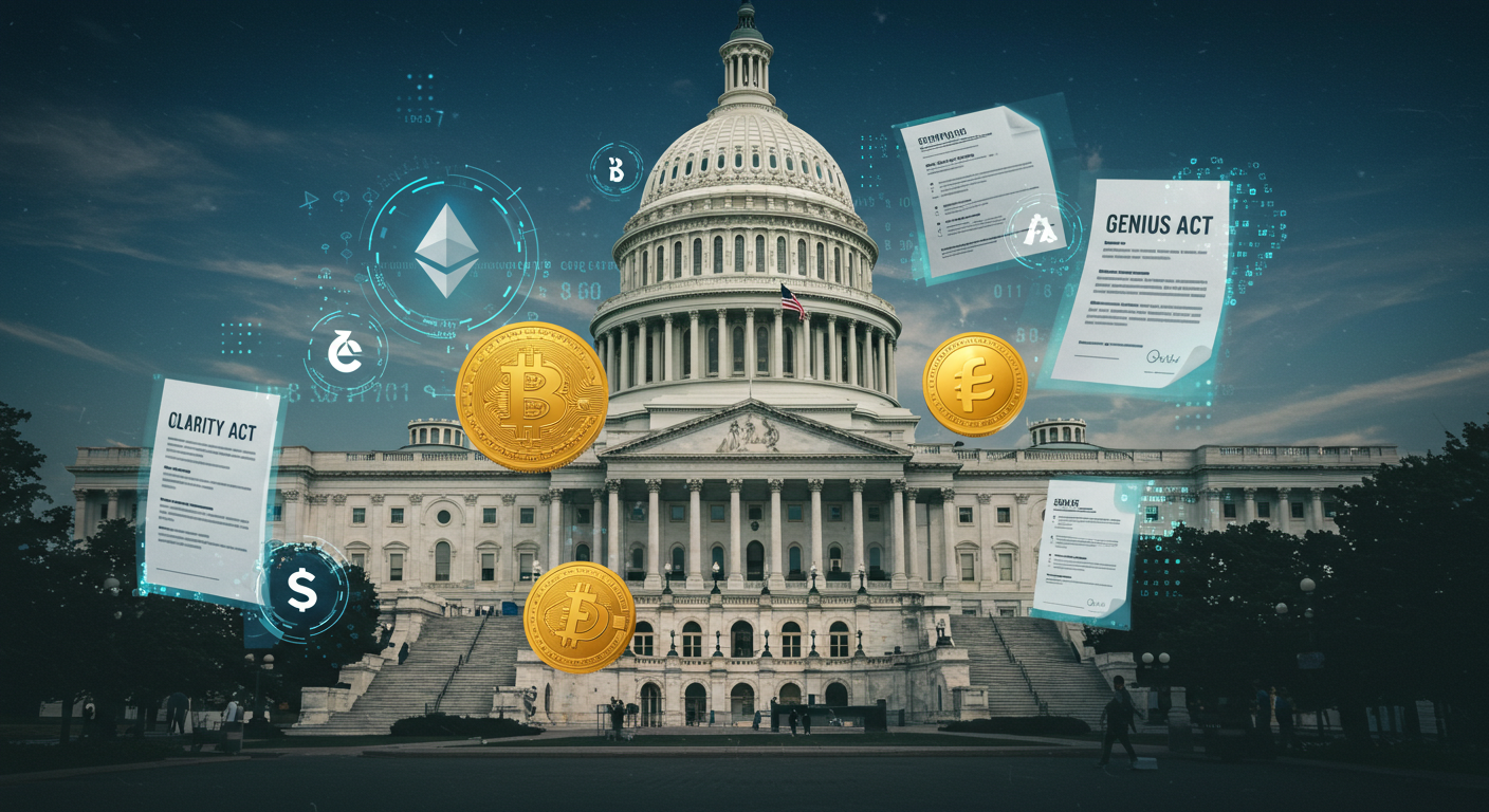 米下院がCLARITY Act・GENIUS Act可決｜暗号資産規制明確化でステーブルコインの普及加速