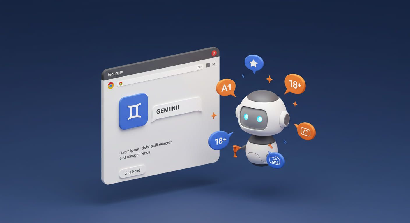 Google Gemini in Chrome提供開始：18歳以上対象のAIアシスタントがブラウジング革新