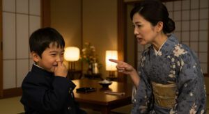 日本人の男の子が鼻ををほじっていてお母さんにたしなめられてる 1 - innovaTopia