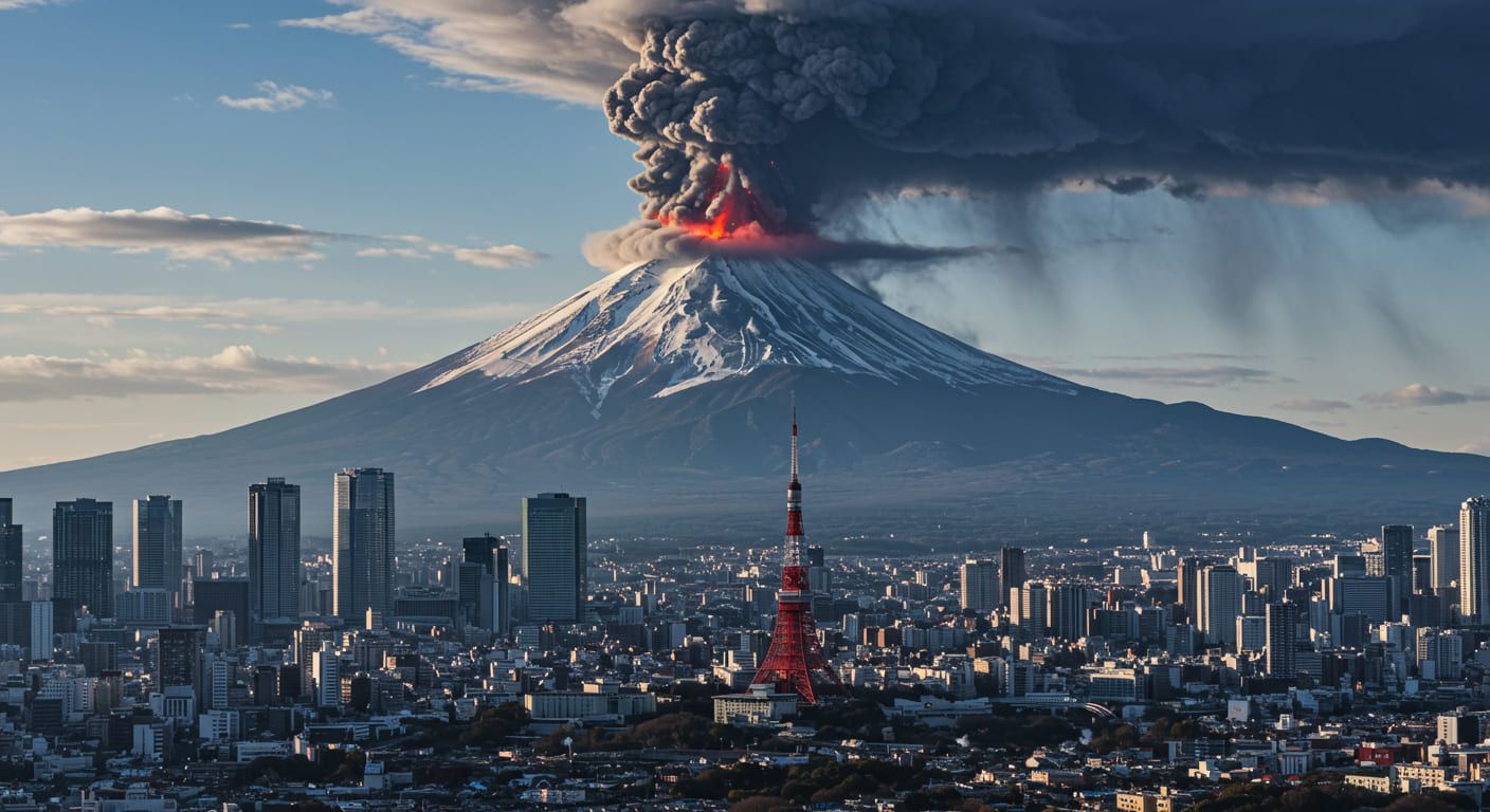 東京都が生成AI動画で富士山噴火被害を可視化｜Tokyo富士山降灰特設サイト開設