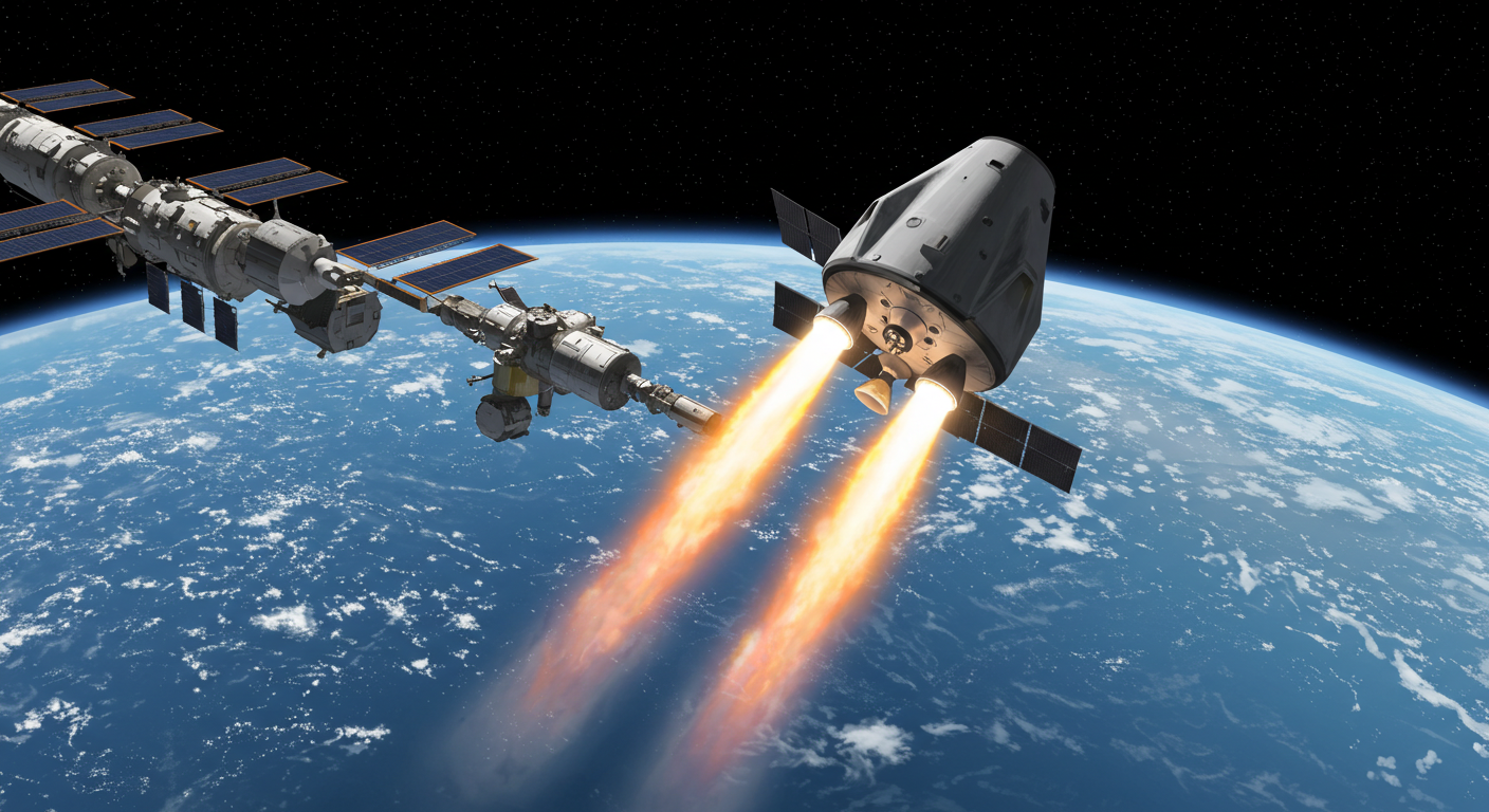 SpaceX Dragon、ISS軌道修正を初実施 – ロシア依存脱却へ重要な一歩