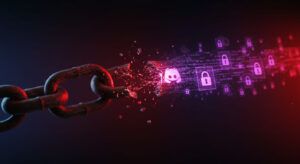 A conceptual illustration showing a broken chain link in the for 1 - innovaTopia