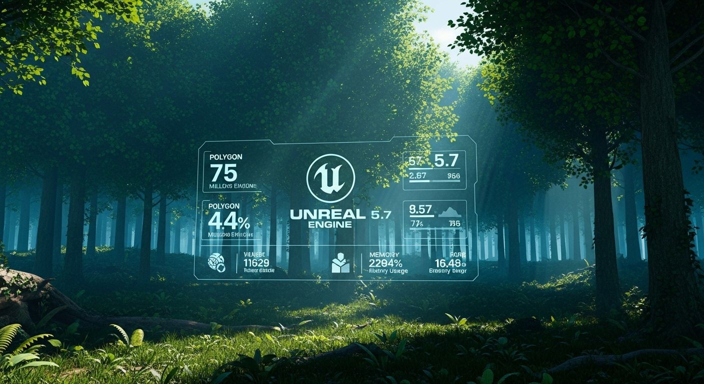 Unreal Engine 5.7リリース｜Nanite Foliage、MegaLights、Substrateマテリアル正式版で大規模オープンワールド開発を革新